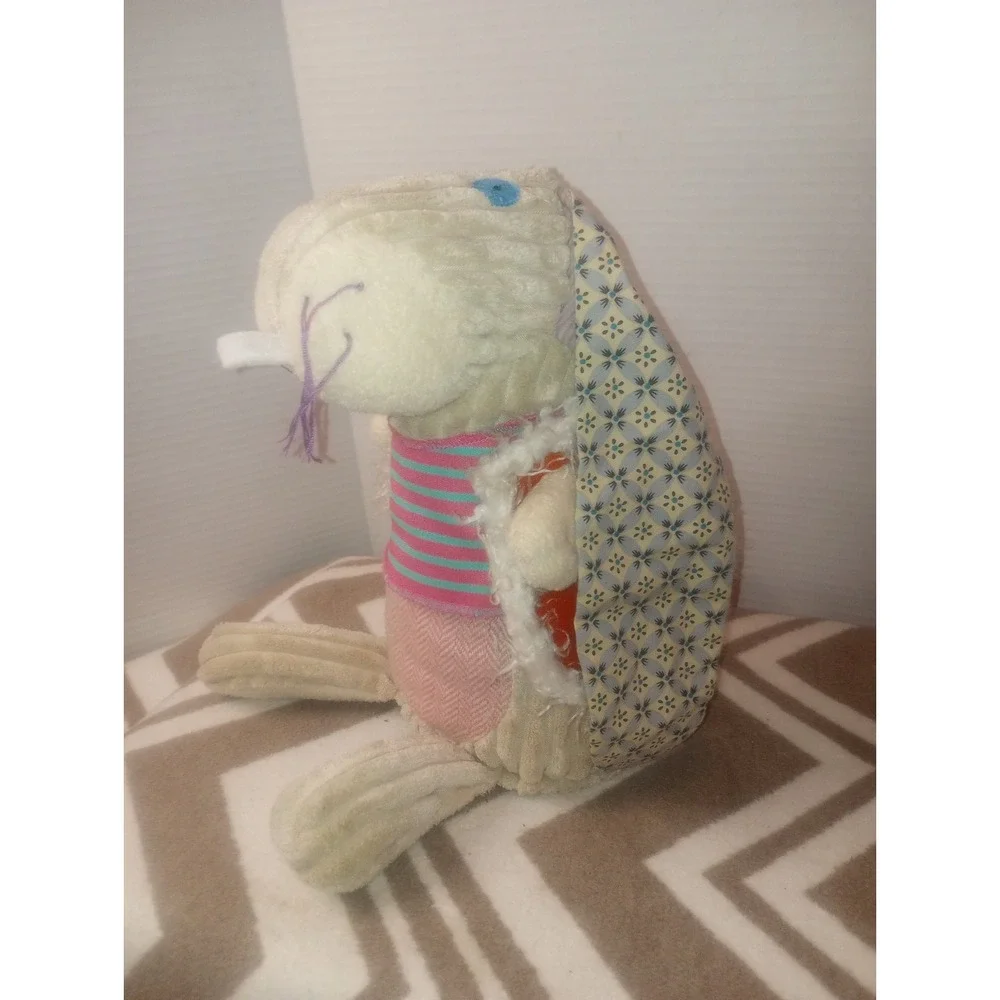 Original Deglingos Lapinos The Rabbit Plush Multicolor Corduroy‎ Floppy Plush
